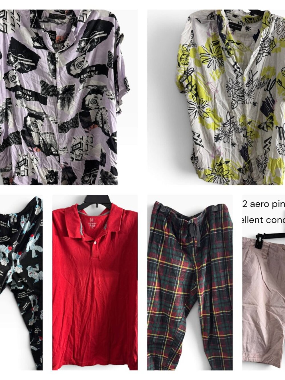 Mens 2x 3x  bundle lot, hawaiin skirts, pj pants